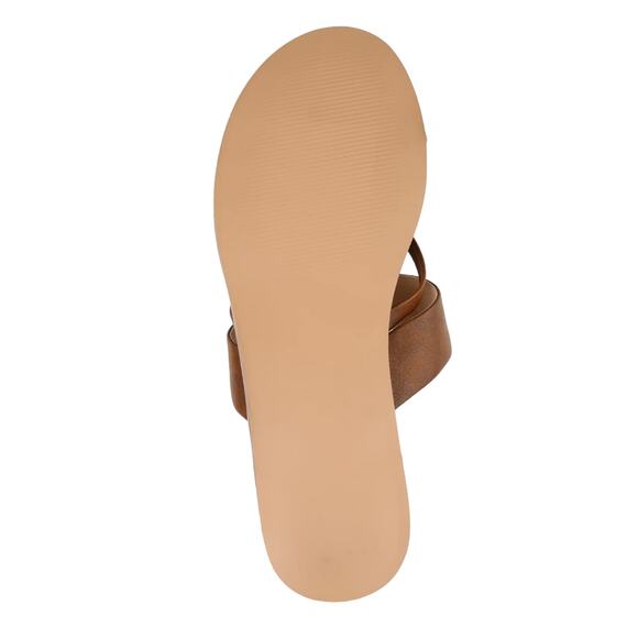 Journee Women's Eevie Toe Ring Sandals Brown Size 6 1/2 - Picture 4 of 4